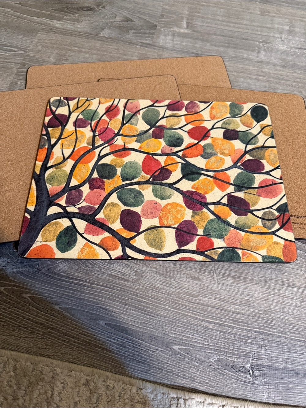 Pimpernel Dancing Branches Cork Placemats Set of 4